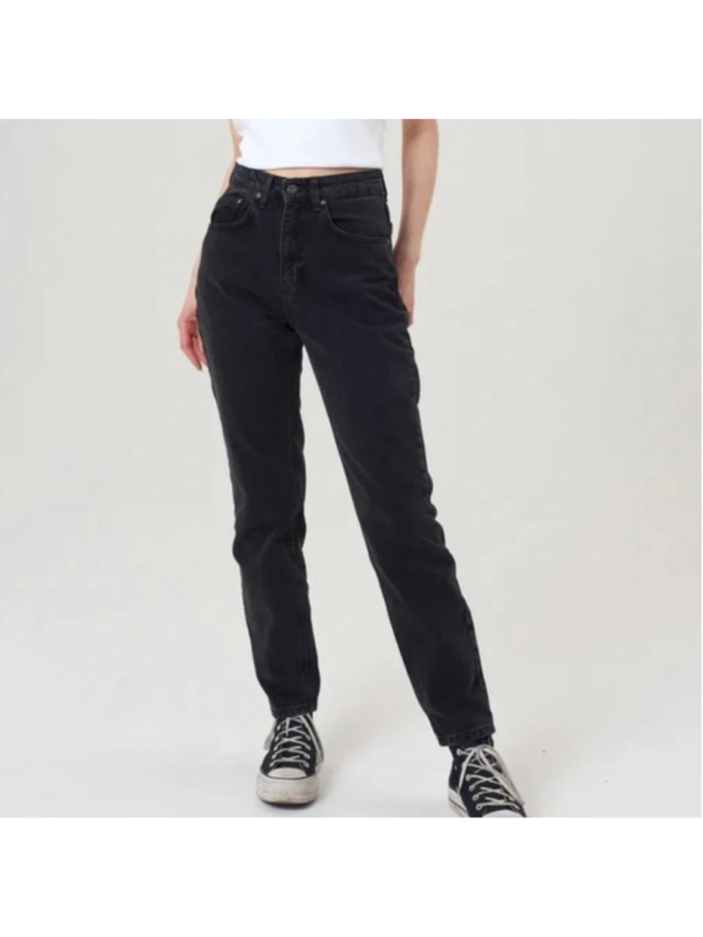 Women's The Ragged Priest Straight Leg High Rise Black Jeans Size 28